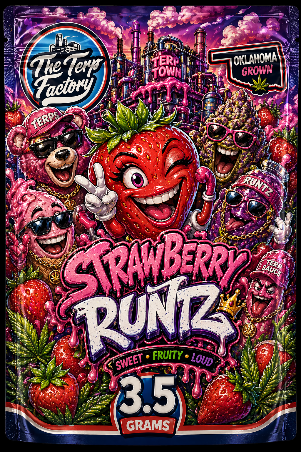 Strawberry Runtz package art