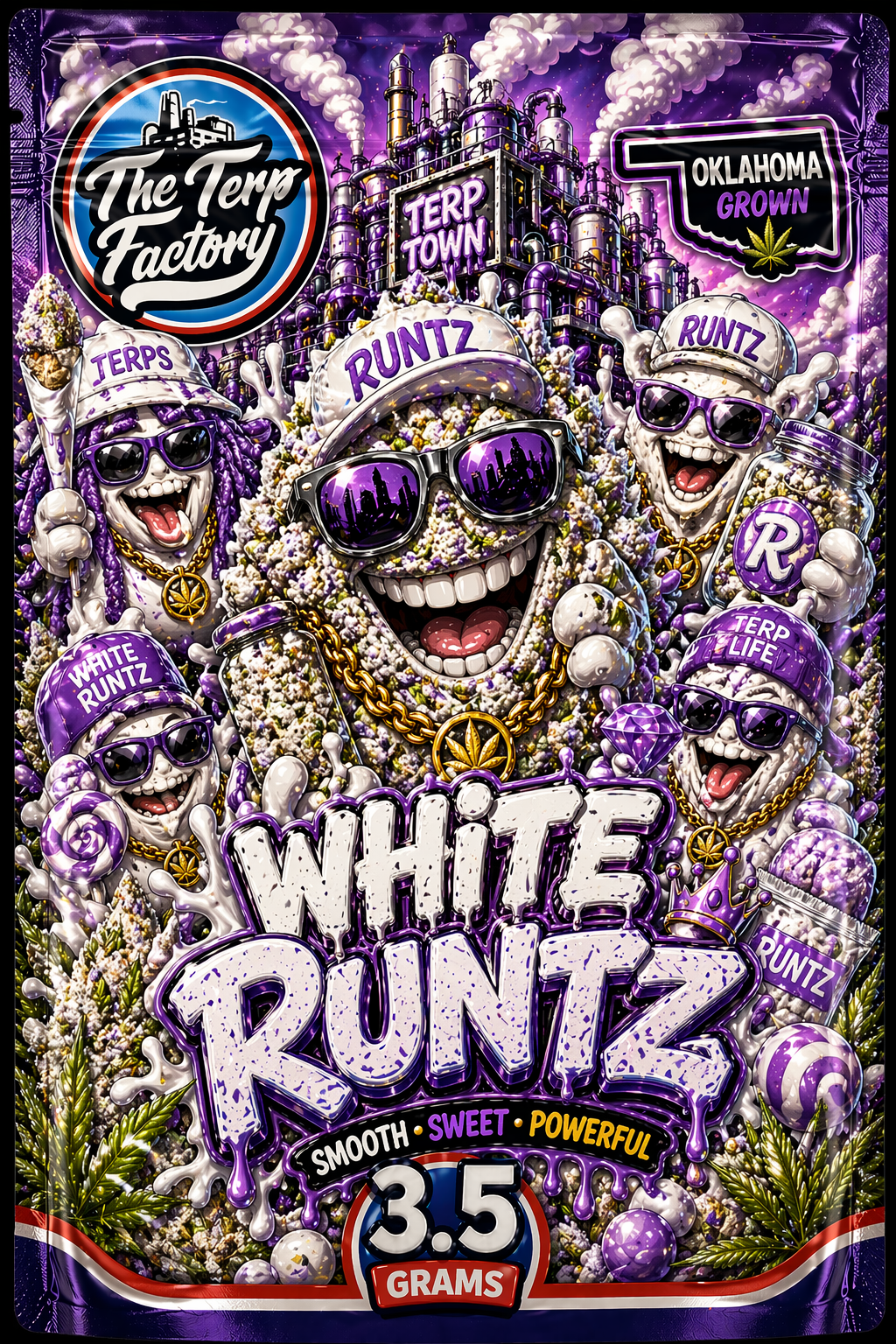 White Runtz package art